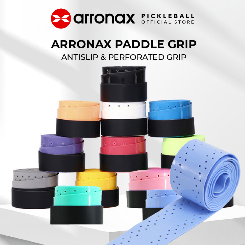 Arronax Premium PU Leather Pickleball Grip Sweat-Absorbing Non-Slip Ribbed for Superior Comfort