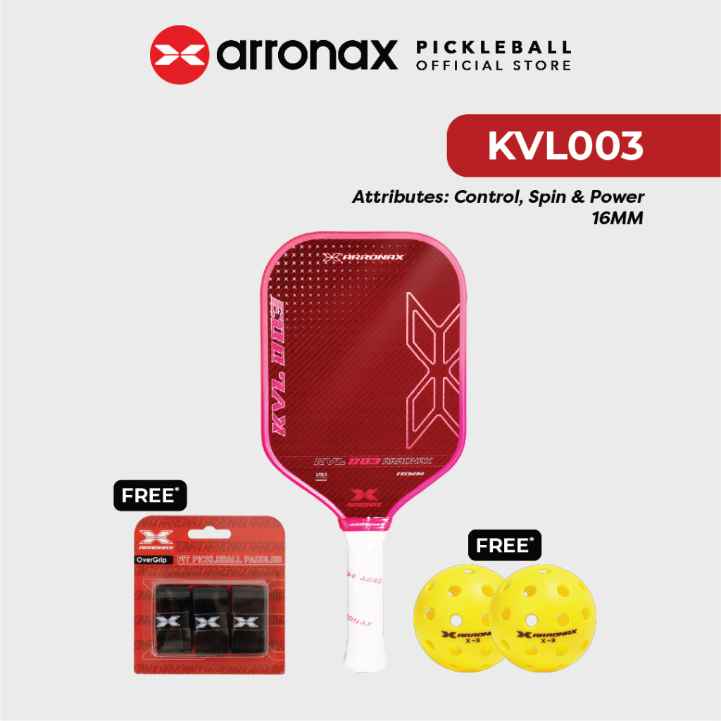 ARRONAX KVL003 Upgraded Premium Kevlar Pickleball Paddle (16mm)