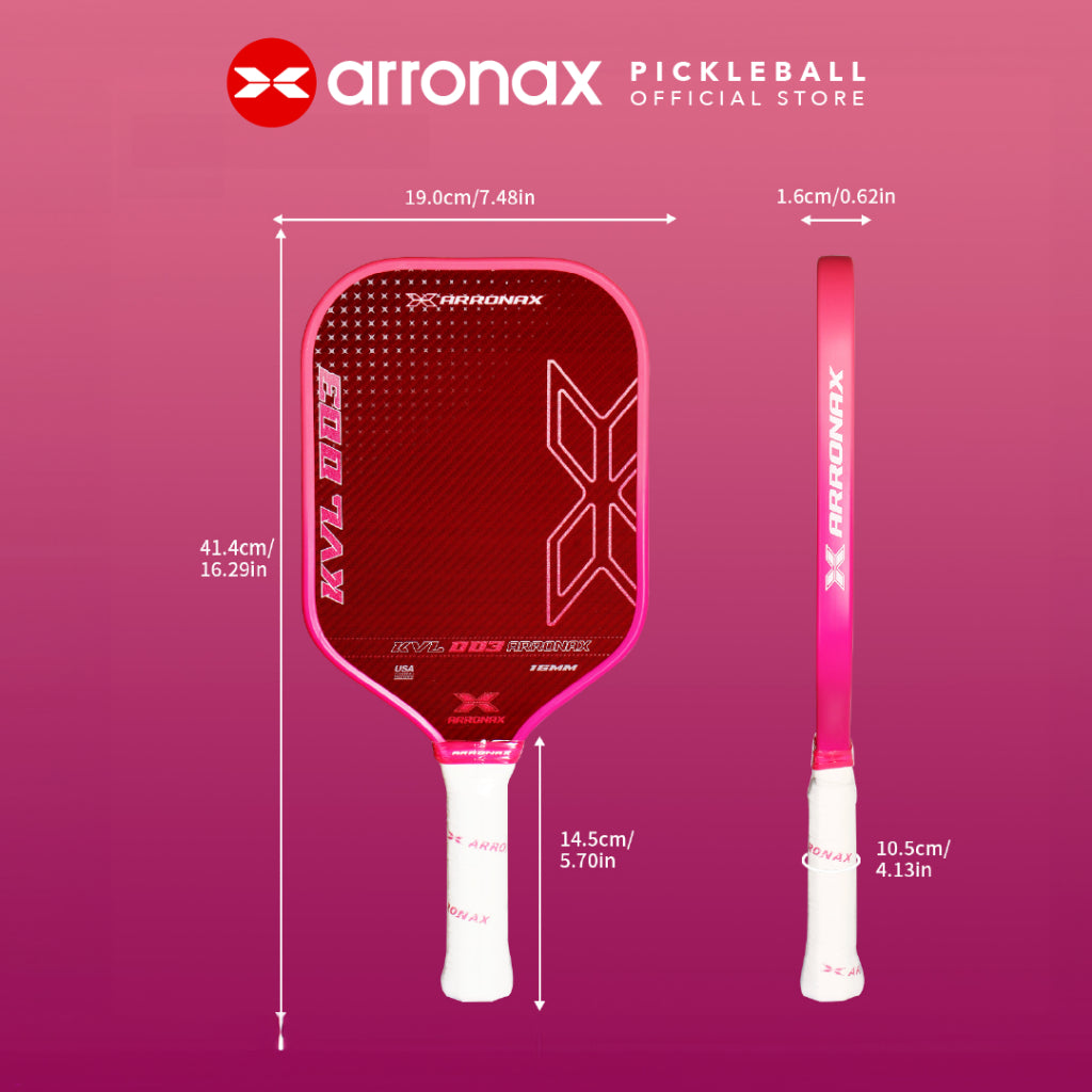 ARRONAX KVL003 Upgraded Premium Kevlar Pickleball Paddle (16mm)