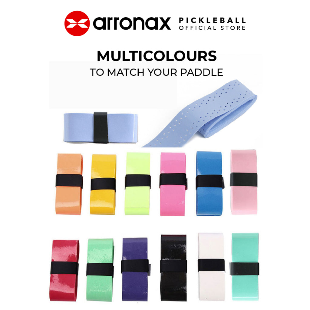 Arronax Premium PU Leather Pickleball Grip Sweat-Absorbing Non-Slip Ribbed for Superior Comfort