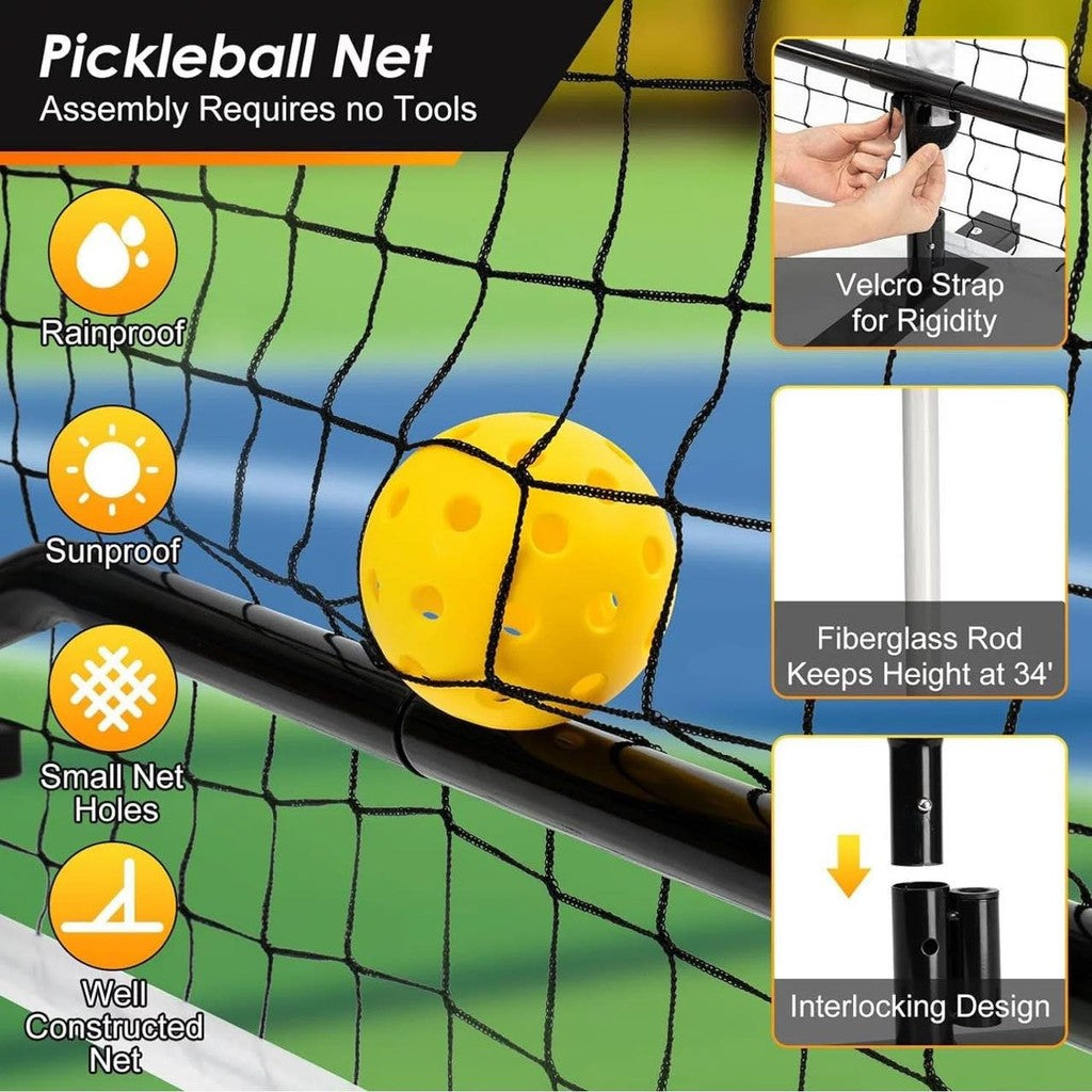 Arronax Outdoor Pickleball Net Portable & Movable Pickleball Net for Training and Competitive Play