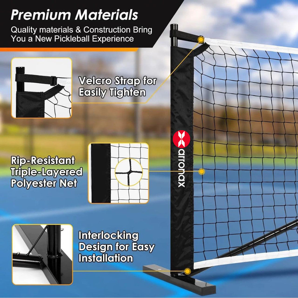 Arronax Outdoor Pickleball Net Portable & Movable Pickleball Net for Training and Competitive Play