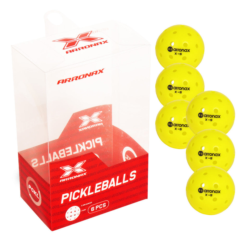 X-5 Elite Pro 40-Hole PE Tournament-Grade Pickleball 6-Pcs