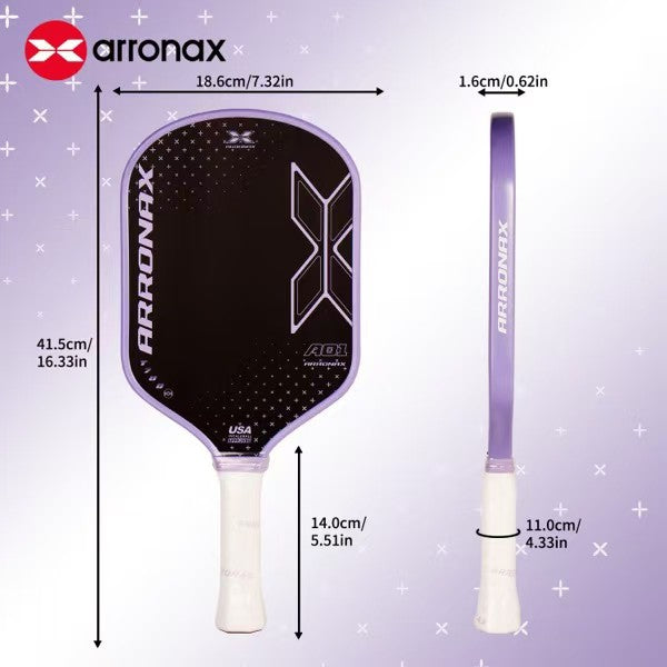 Arronax A01 Pro Series Anti-Shock Carbon Fiber T700 Pickleball Paddle